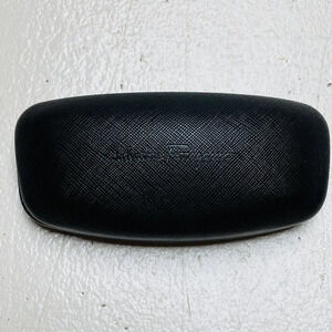 Salvatore Ferragamo Sunglasses Eyeglasses Case Clamshell Hardcase Black
